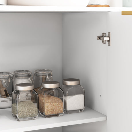 Wooden Storage Cabinet 120cm Wide With 4 Doors - Velmora