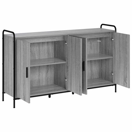 Wooden Storage Cabinet 135cm Wide With 2 Doors And Steel Frame - Vantage Home
