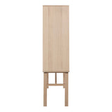 Wooden Storage Cabinet With 2 Doors And 4 Shelves - Linley