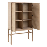 Wooden Storage Cabinet With 2 Doors And 4 Shelves - Linley