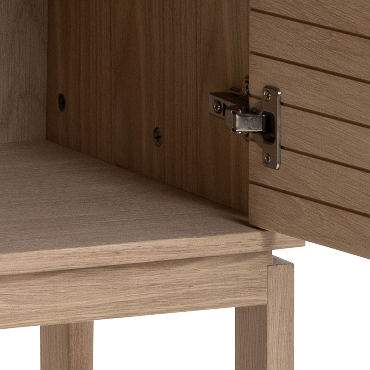 Wooden Storage Cabinet With 2 Doors And 4 Shelves - Linley