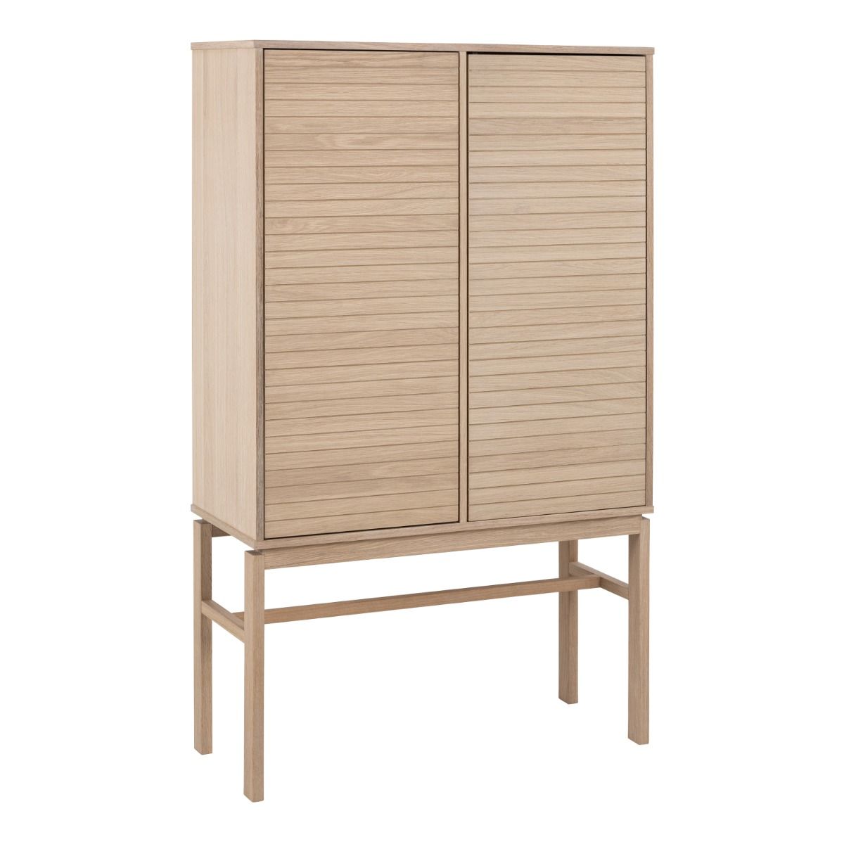 Wooden Storage Cabinet With 2 Doors And 4 Shelves - Linley