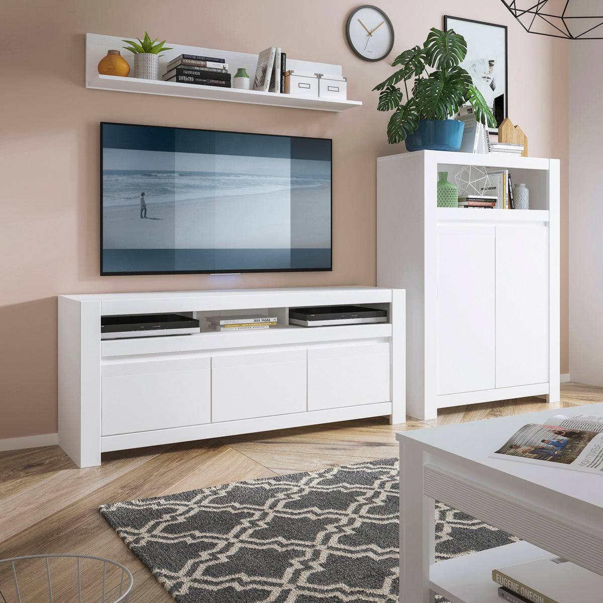 Wooden Storage Cabinet With 2 Doors - Novi
