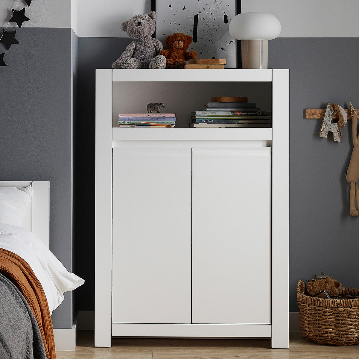 Wooden Storage Cabinet With 2 Doors - Novi