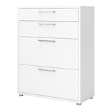 Wooden Storage Cabinet With 2 Drawers And 2 File Drawers - Prima