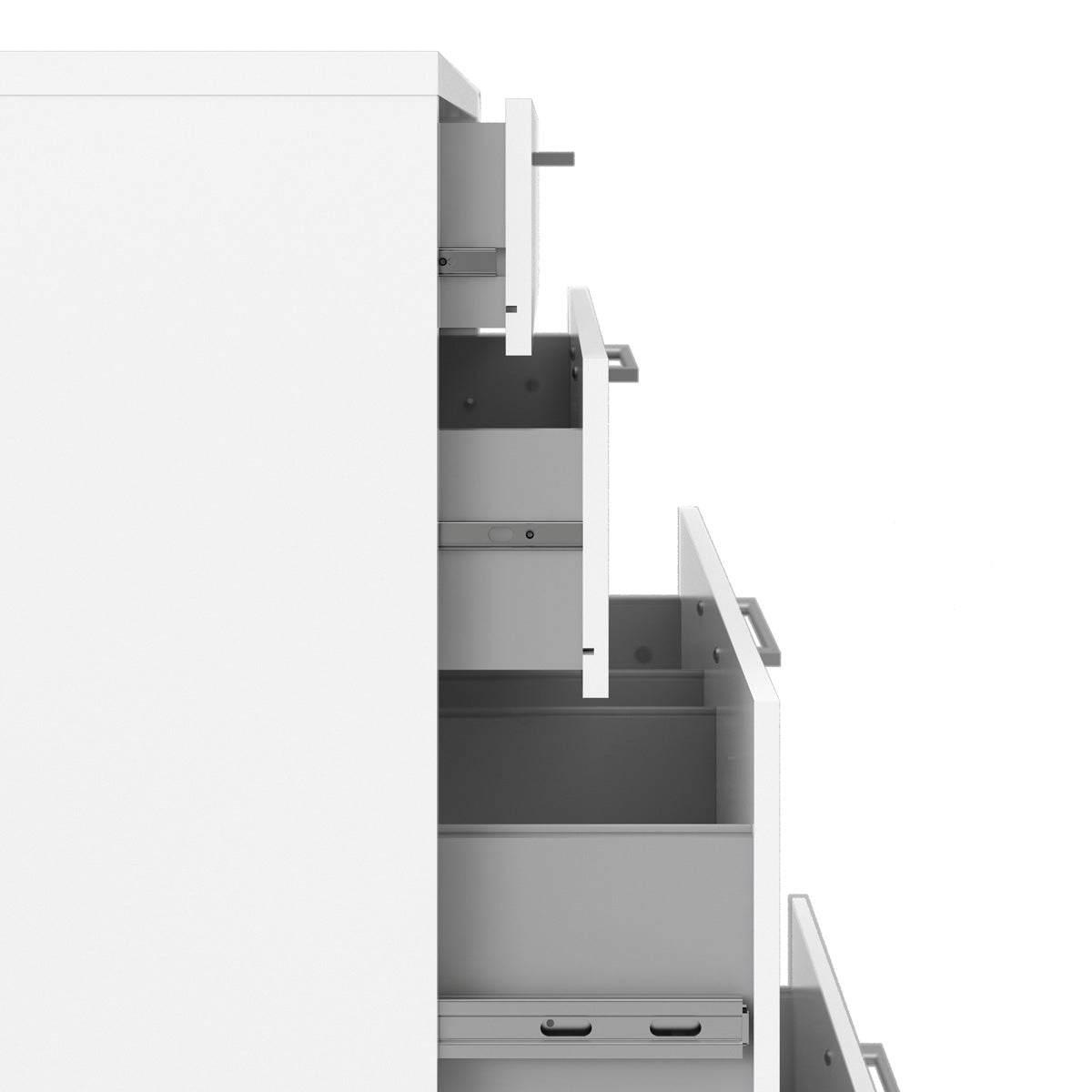 Wooden Storage Cabinet With 2 Drawers And 2 File Drawers - Prima