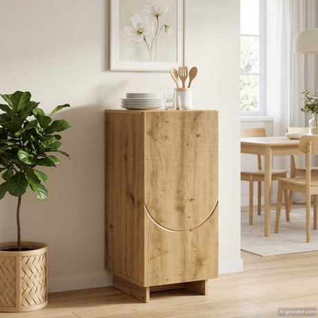 Wooden Storage Cabinet 33.5cm Wide With 1 Door - Vantage Home
