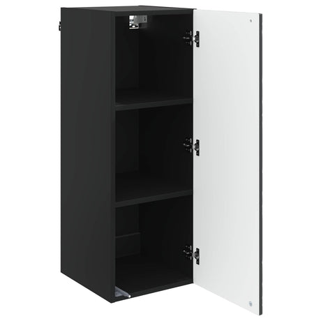 Wooden Storage Cabinet 33cm Wide Wall Hung With 1 Door - Vantage Home