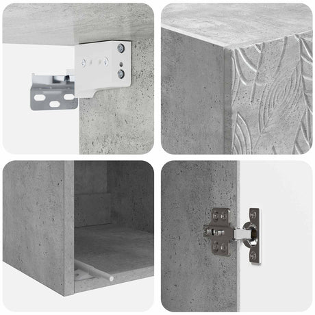 Wooden Storage Cabinet 33cm Wide Wall Hung With 1 Door - Vantage Home