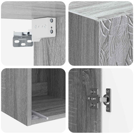Wooden Storage Cabinet 33cm Wide Wall Hung With 1 Door - Vantage Home