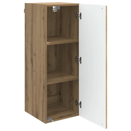 Wooden Storage Cabinet 33cm Wide Wall Hung With 1 Door - Vantage Home