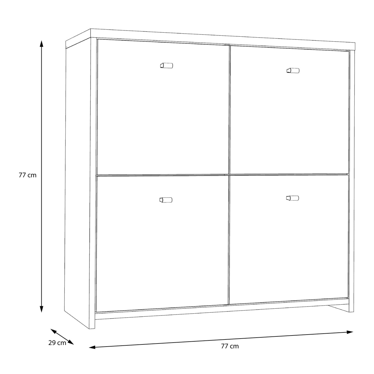 Wooden Storage Cabinet With 4 Doors - Best Chest