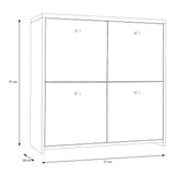 Wooden Storage Cabinet With 4 Doors - Best Chest