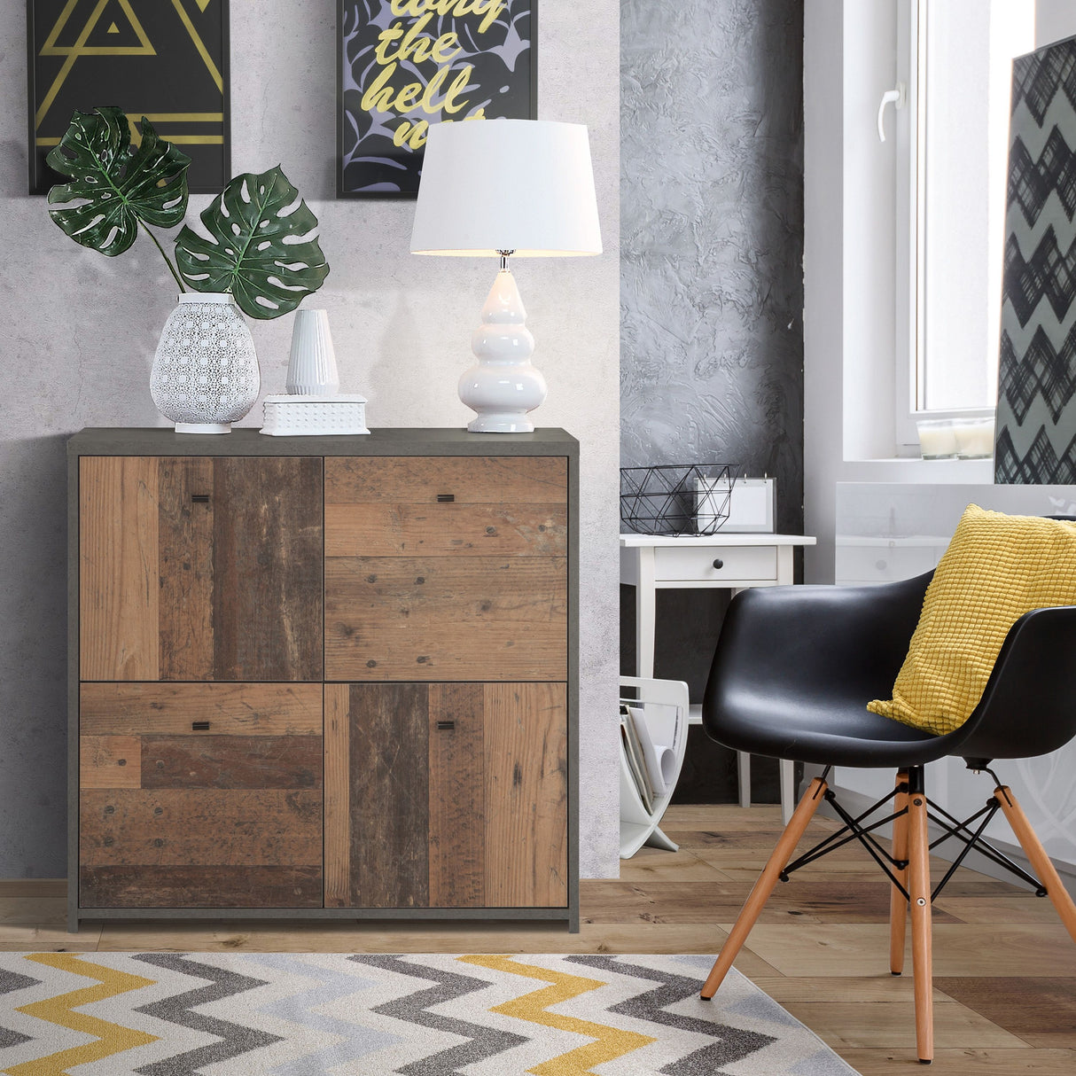 Wooden Storage Cabinet With 4 Doors - Best Chest