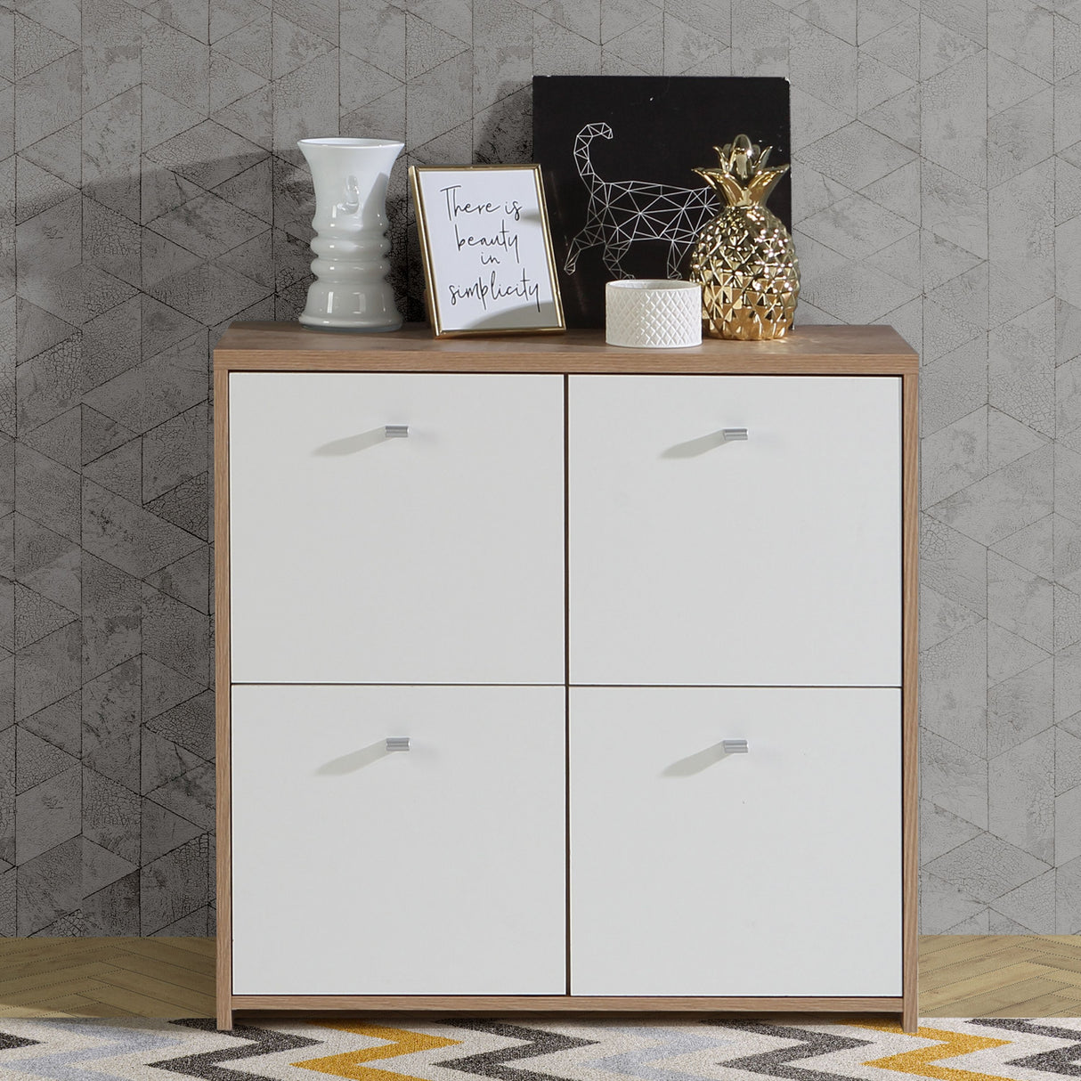Wooden Storage Cabinet With 4 Doors - Best Chest