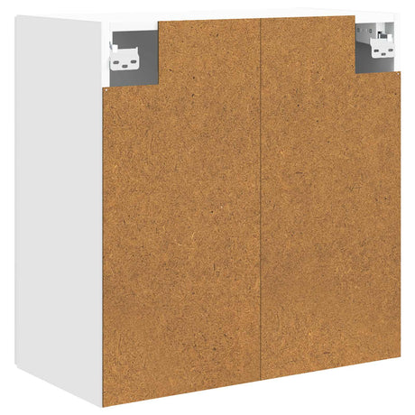 Wooden Storage Cabinet 59cm Wide Wall Hung With 2 Doors - Vantage Home