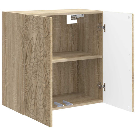 Wooden Storage Cabinet 59cm Wide Wall Hung With 2 Doors - Vantage Home
