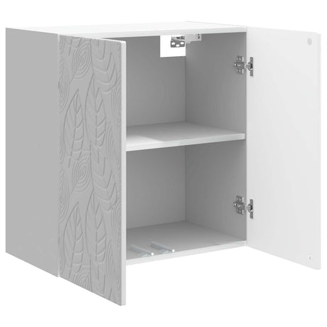 Wooden Storage Cabinet 59cm Wide Wall Hung With 2 Doors - Vantage Home