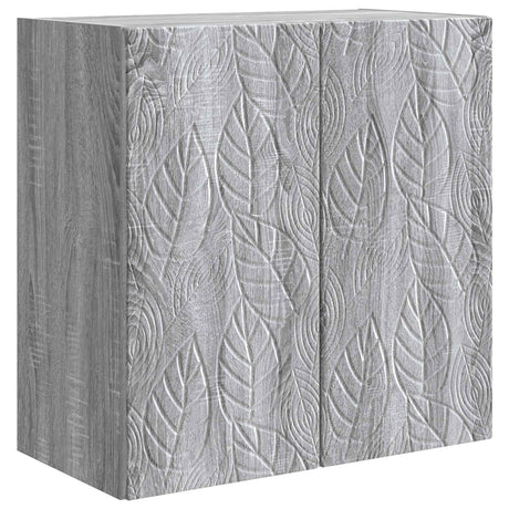 Wooden Storage Cabinet 59cm Wide Wall Hung With 2 Doors - Vantage Home
