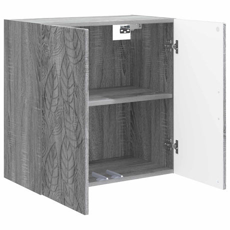 Wooden Storage Cabinet 59cm Wide Wall Hung With 2 Doors - Vantage Home