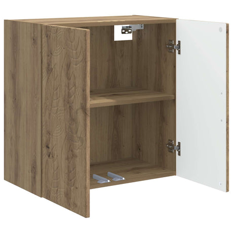 Wooden Storage Cabinet 59cm Wide Wall Hung With 2 Doors - Vantage Home