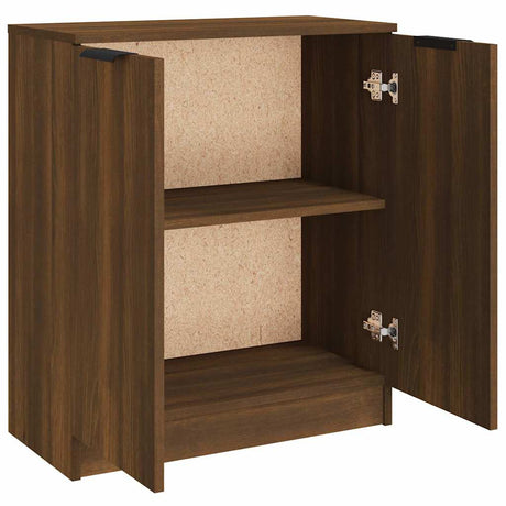 Wooden Storage Cabinet 60cm Wide With 2 Doors And Black Handle - Vantage Home