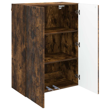 Wooden Storage Cabinet 66cm Wide Wall Hung With 2 Doors - Vantage Home