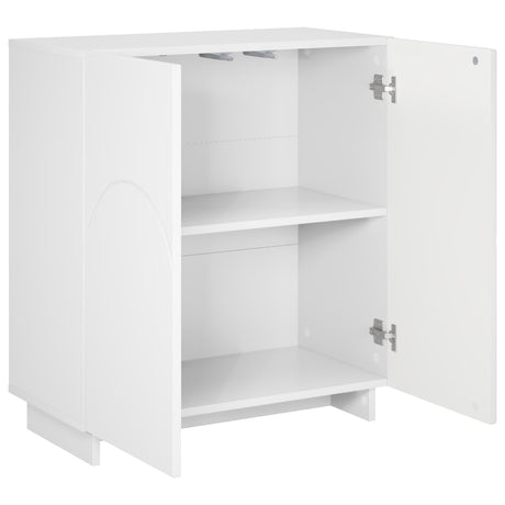 Wooden Storage Cabinet 67cm Wide With 2 Doors - Vantage Home