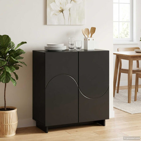 Wooden Storage Cabinet 67cm Wide With 2 Doors - Vantage Home