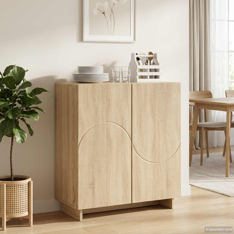 Wooden Storage Cabinet 67cm Wide With 2 Doors - Vantage Home