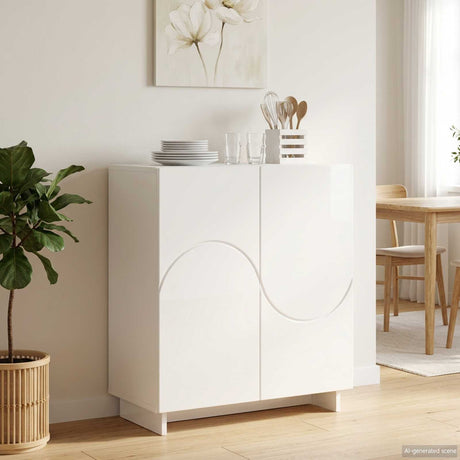 Wooden Storage Cabinet 67cm Wide With 2 Doors - Vantage Home