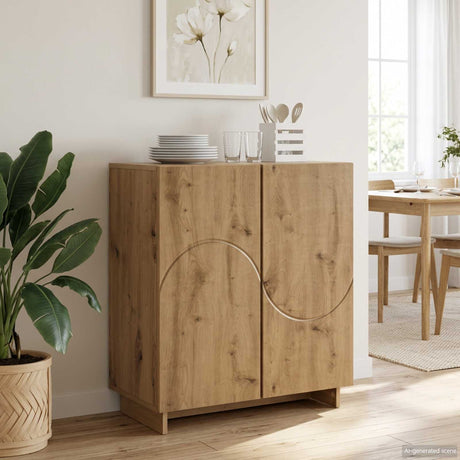 Wooden Storage Cabinet 67cm Wide With 2 Doors - Vantage Home
