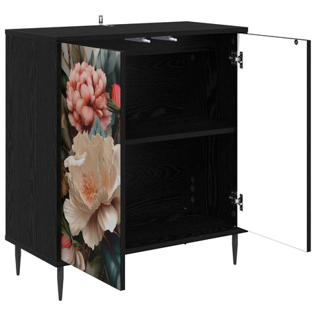 Wooden Storage Cabinet 69cm Wide With 2 Doors And Raised Feet - Borne
