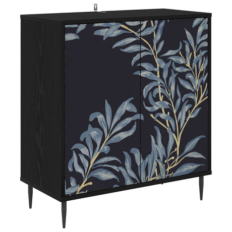 Wooden Storage Cabinet 69cm Wide With 2 Doors And Raised Feet - Dokkum