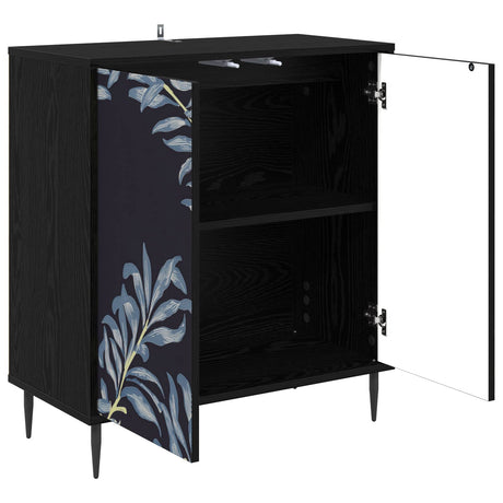 Wooden Storage Cabinet 69cm Wide With 2 Doors And Raised Feet - Dokkum