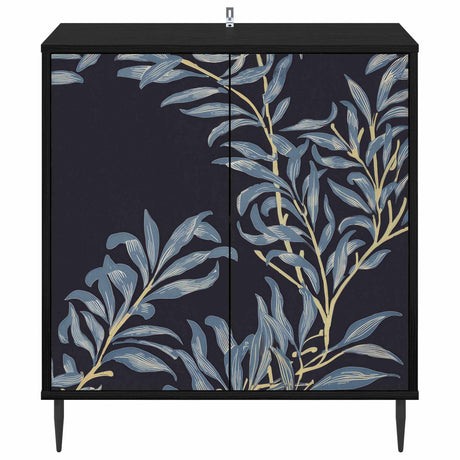 Wooden Storage Cabinet 69cm Wide With 2 Doors And Raised Feet - Dokkum