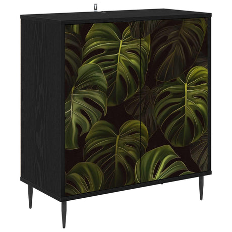 Wooden Storage Cabinet 69cm Wide With 2 Doors And Raised Feet - Elburg