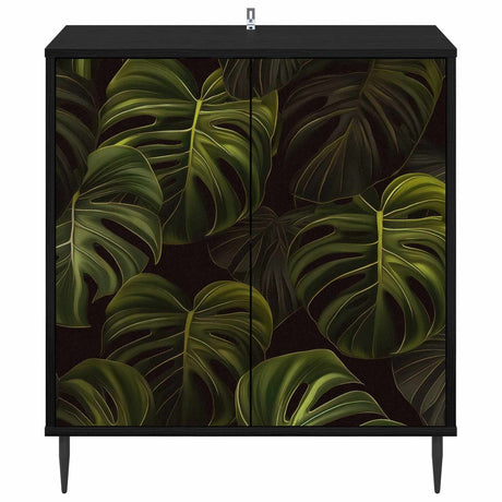Wooden Storage Cabinet 69cm Wide With 2 Doors And Raised Feet - Elburg