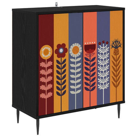Wooden Storage Cabinet 69cm Wide With 2 Doors And Raised Feet - Essen