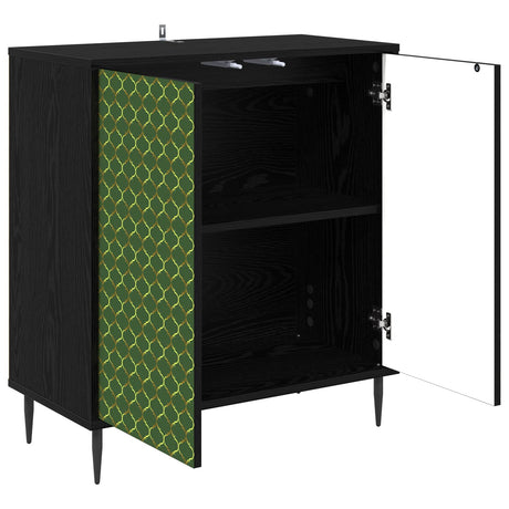 Wooden Storage Cabinet 69cm Wide With 2 Doors And Raised Feet - Geleen