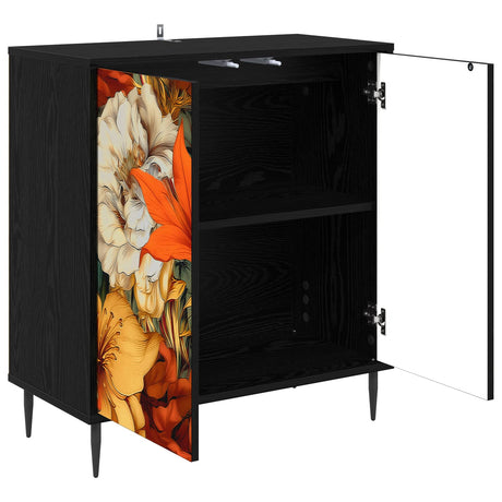 Wooden Storage Cabinet 69cm Wide With 2 Doors And Raised Feet - Gennep