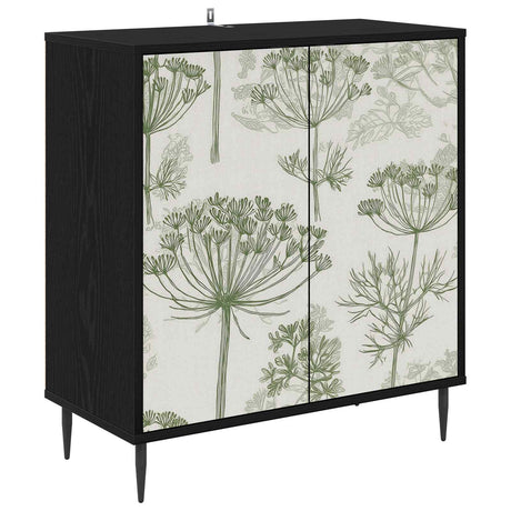 Wooden Storage Cabinet 69cm Wide With 2 Doors And Raised Feet - Gotha