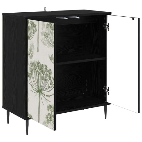 Wooden Storage Cabinet 69cm Wide With 2 Doors And Raised Feet - Gotha