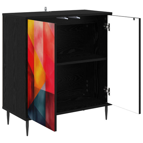 Wooden Storage Cabinet 69cm Wide With 2 Doors And Raised Feet - Heesch