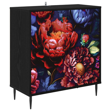Wooden Storage Cabinet 69cm Wide With 2 Doors And Raised Feet - Kiel