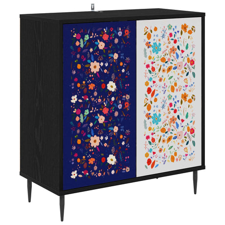 Wooden Storage Cabinet 69cm Wide With 2 Doors And Raised Feet - Mainz