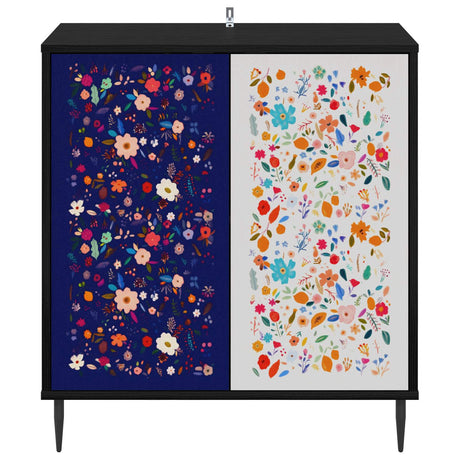 Wooden Storage Cabinet 69cm Wide With 2 Doors And Raised Feet - Mainz