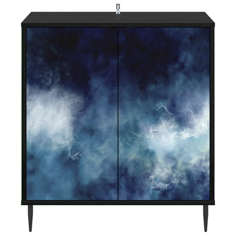 Wooden Storage Cabinet 69cm Wide With 2 Doors And Raised Feet - Raalte