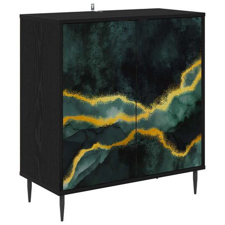 Wooden Storage Cabinet 69cm Wide With 2 Doors And Raised Feet - Wijhe