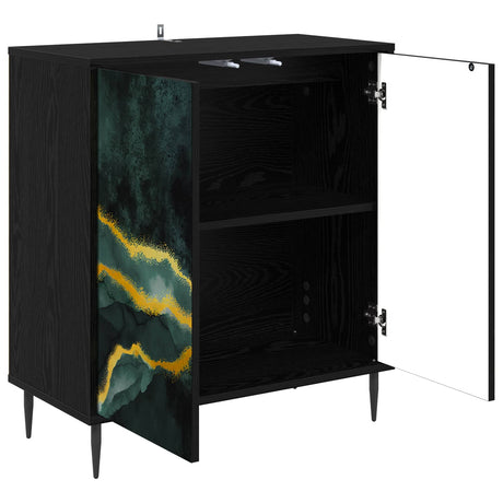 Wooden Storage Cabinet 69cm Wide With 2 Doors And Raised Feet - Wijhe
